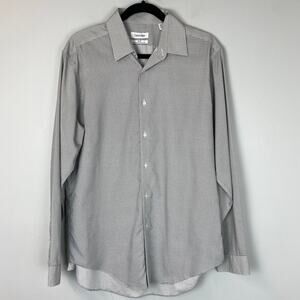 Calvin Klein Performance Non-Iron Slim Fit Mens Button-Up Dress Shirt 16.5 34/35